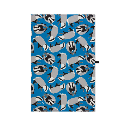 Blue Badgers Organic Cotton Tea Towel from UmmPixies