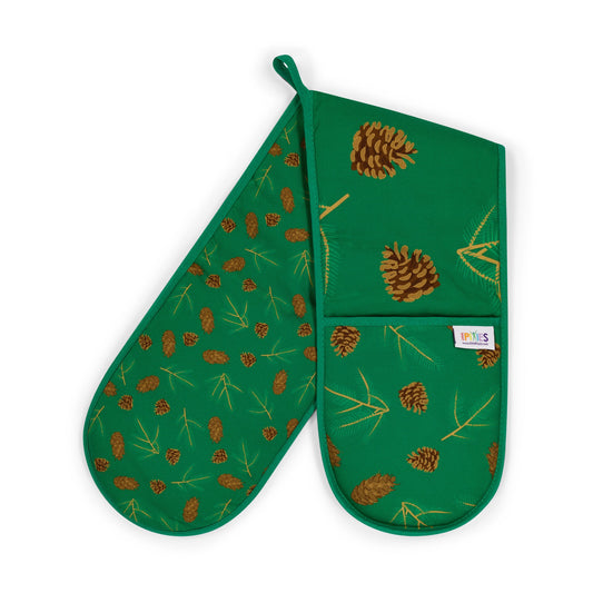 Green Cones Oven Gloves in Organic Cotton