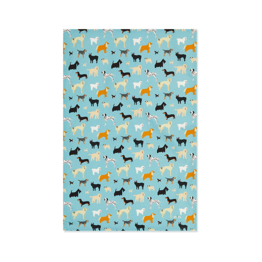 organic cotton dog tea towels designed and made in Britain