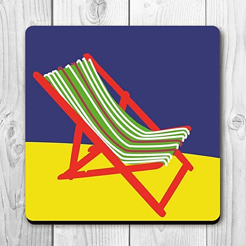 Deckchair Seaside Design Coaster