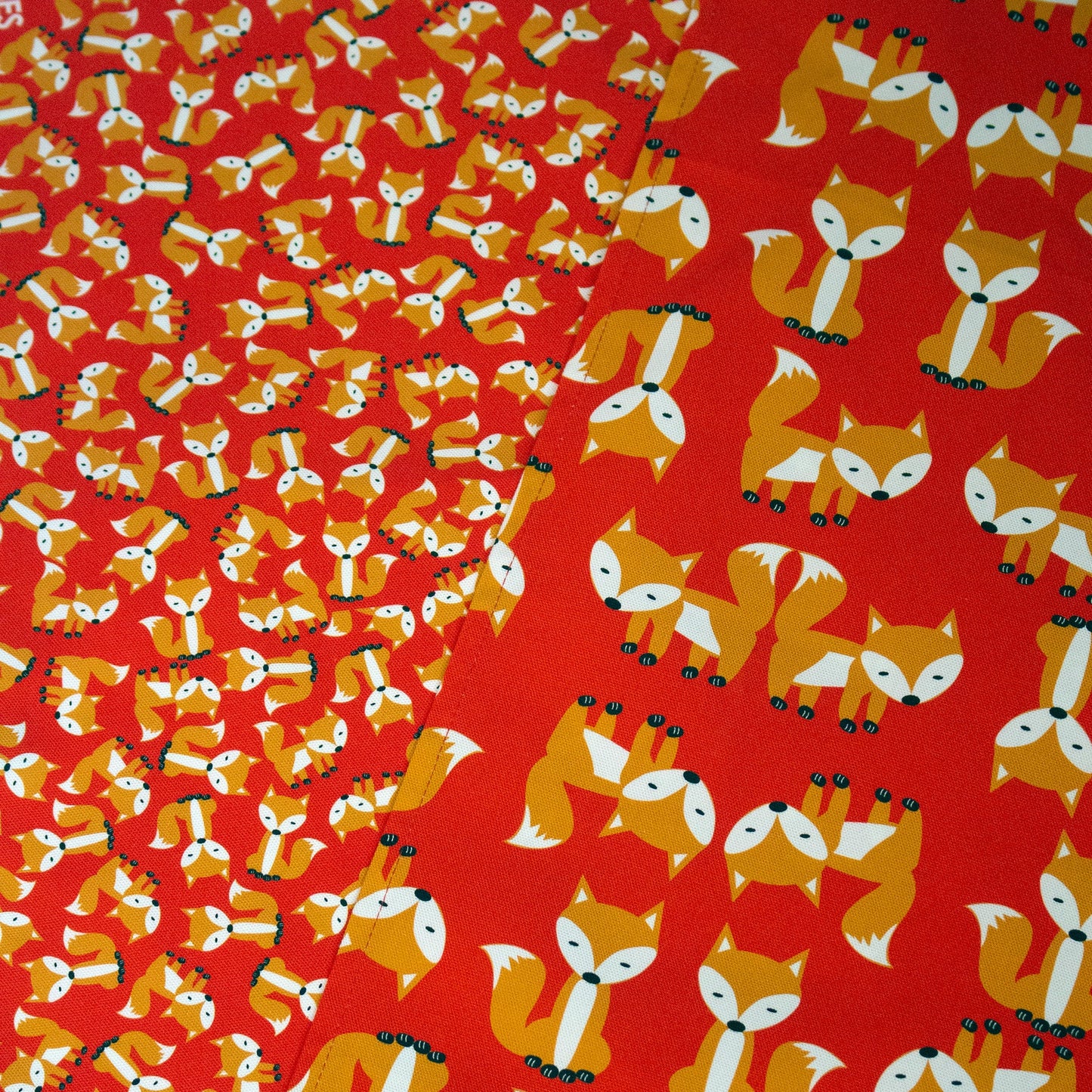 Red Fox tea towels. 2 designs of kitchen towel available. organic cotton, designed and made in the UK