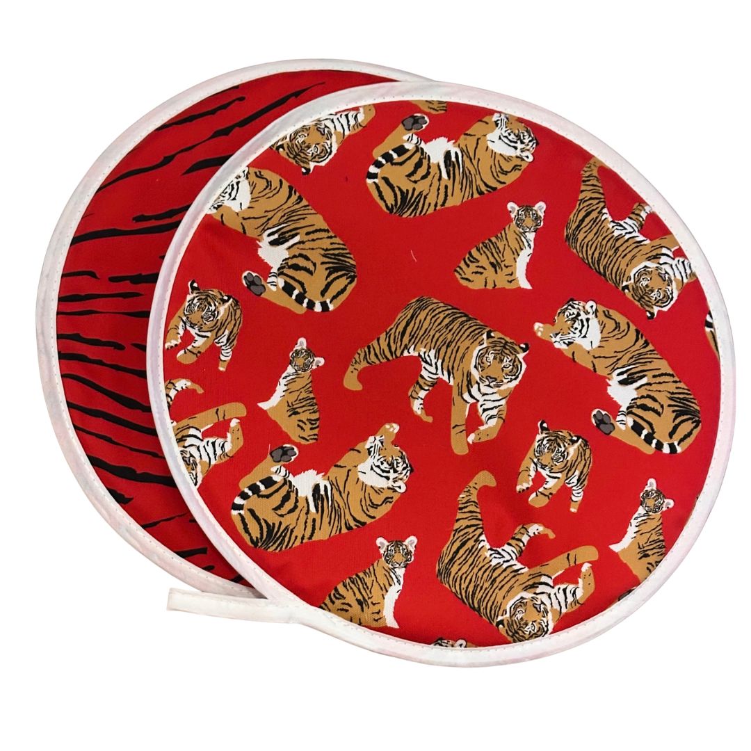 Aga Cover & Tea Towel Set: Tigers