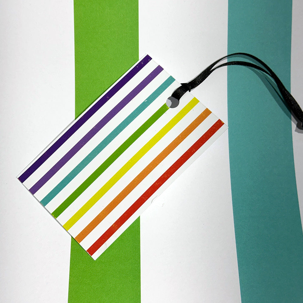 Wide Rainbow Stripe Gift tags- pack of 2