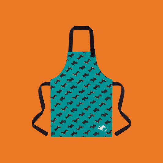 Dogs Dogtooth Cook's Set with matching child's apron