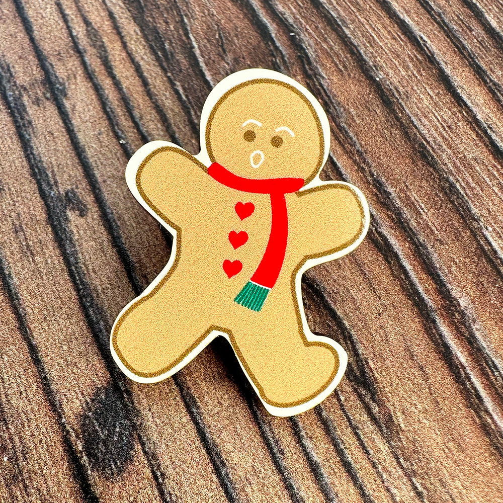 SECONDS: Set of 4 Gingerbread Folk Badges (SSF)