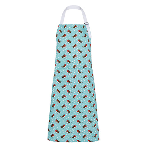 Blue Robins Design Organic Cotton Apron