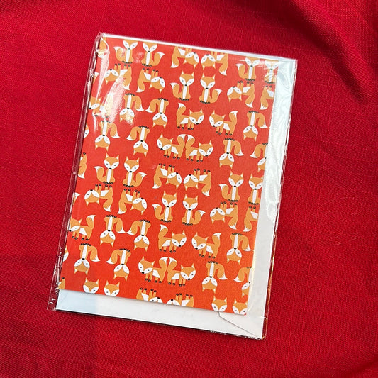 Foxes Cards and Envelopes - pack of 5