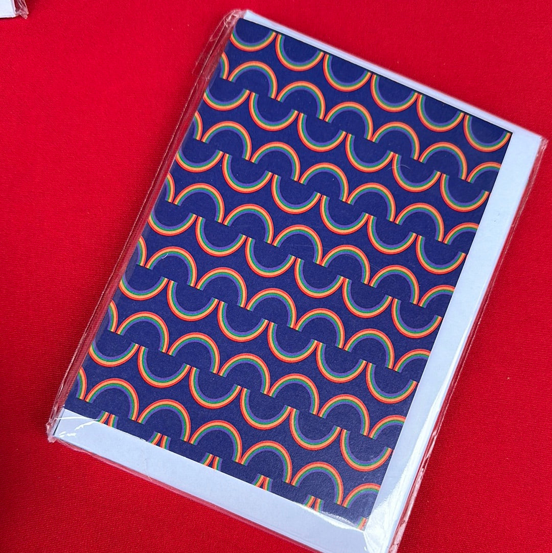 Rainbow Stripe recycled cards with envelopes