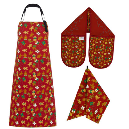 Kitchen Cook's Set with apron: Gingerbread Folk