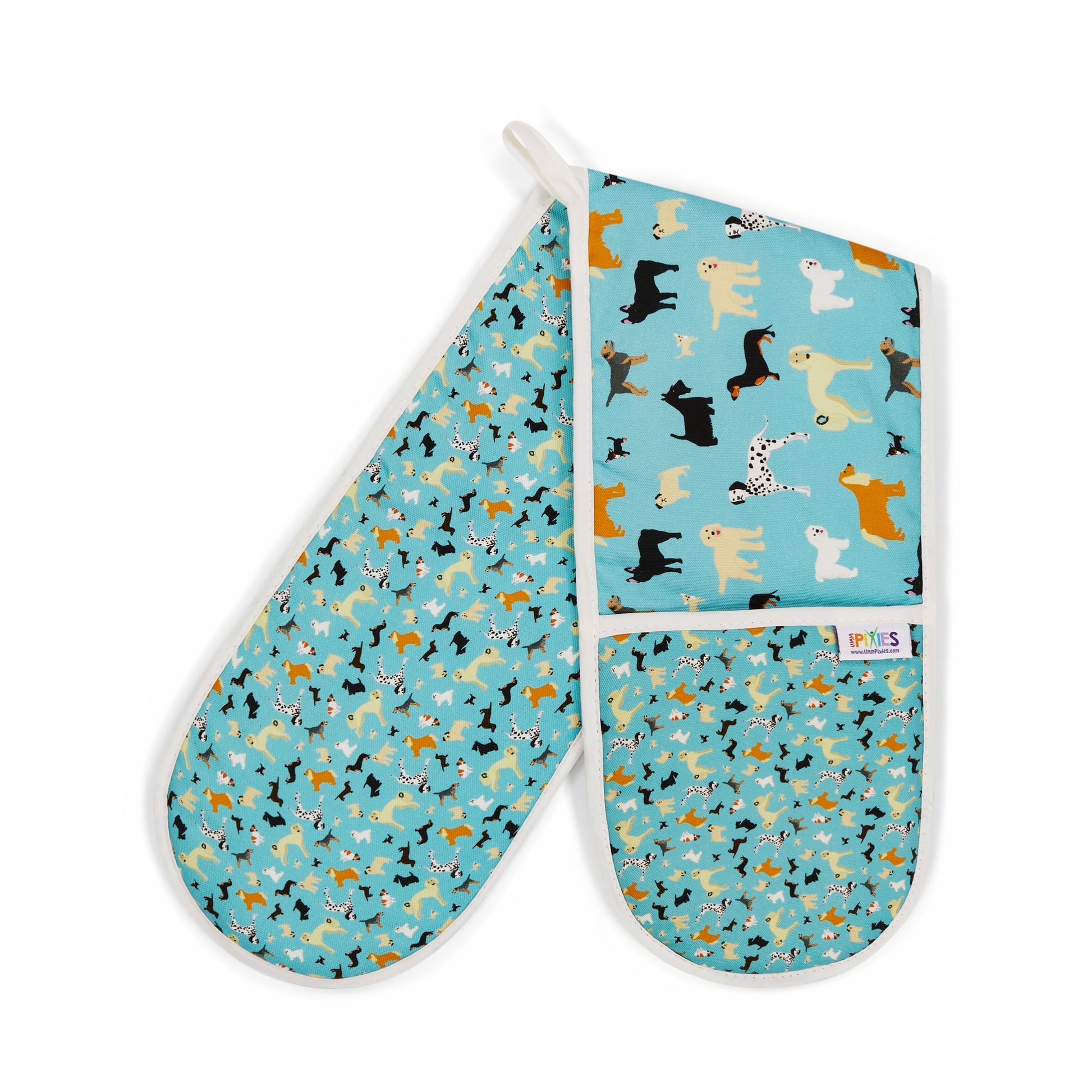 Blue Dogs Oven Gloves in Organic Cotton