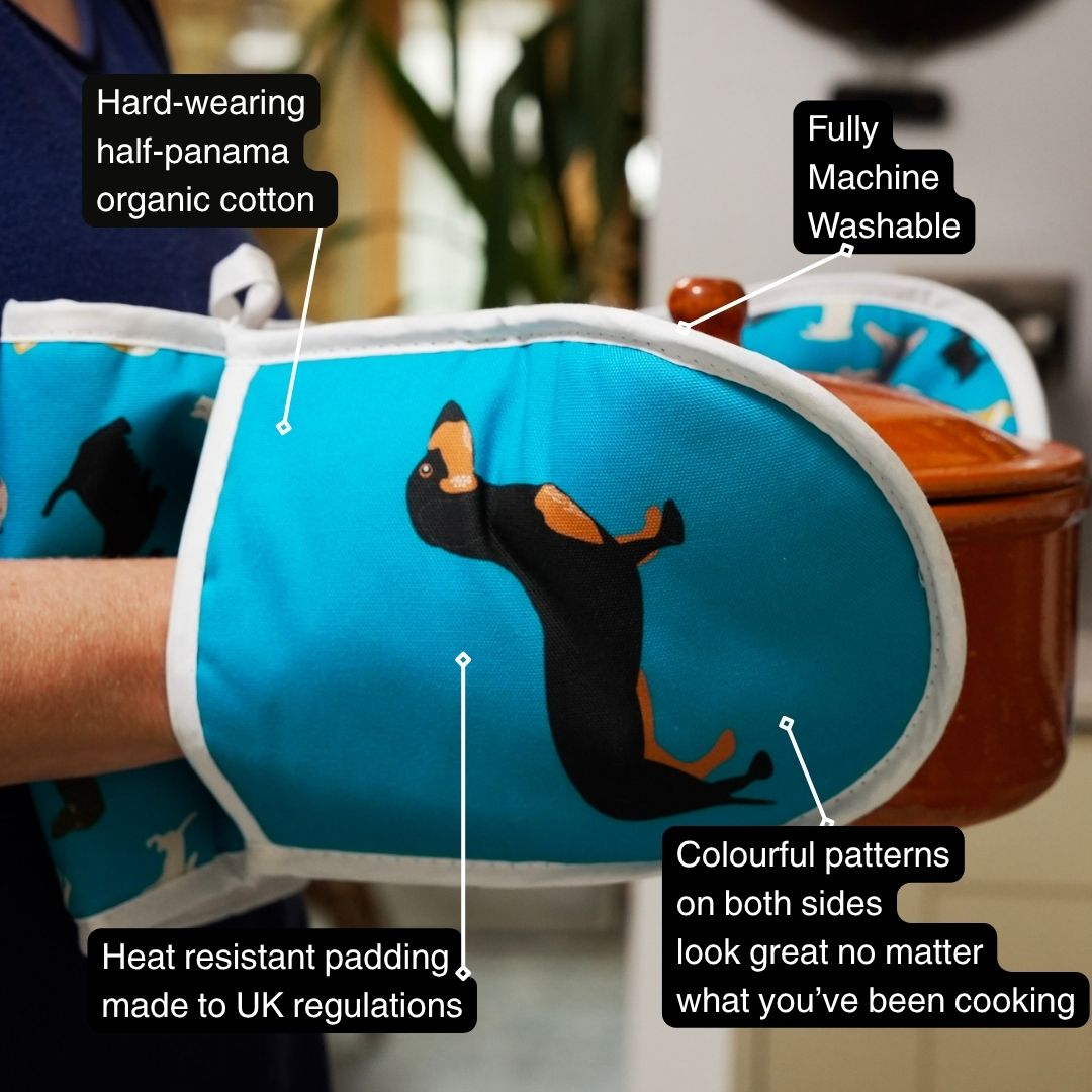 Dogs New Tricks Double Oven Gloves