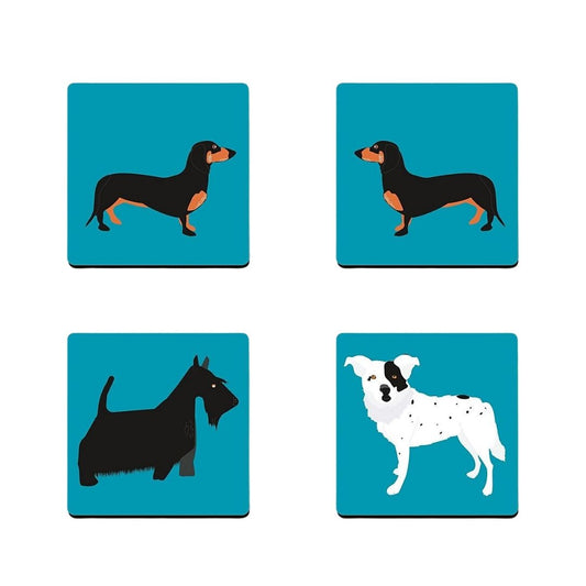 Coasters: Set of 4 Dog Coasters
