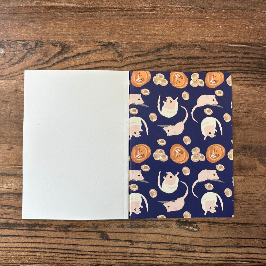  inside back cover of purple hazel dormouse design pocket notebook 