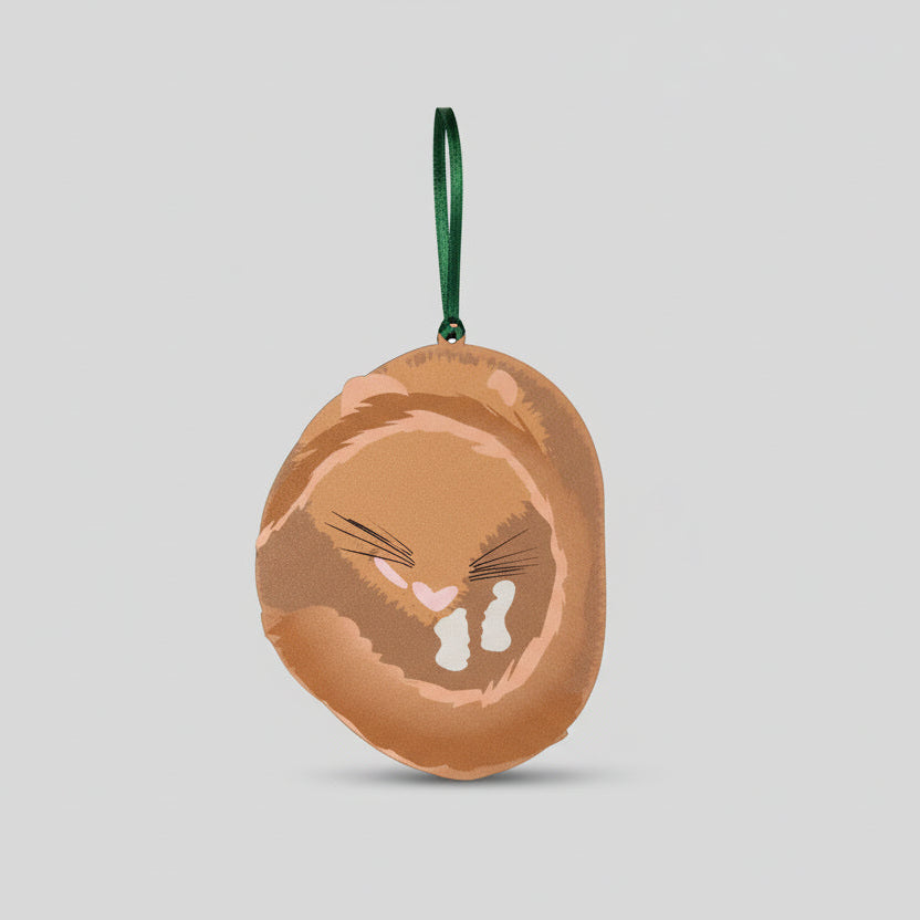 Wooden,  dormouse shaped hanging decoration