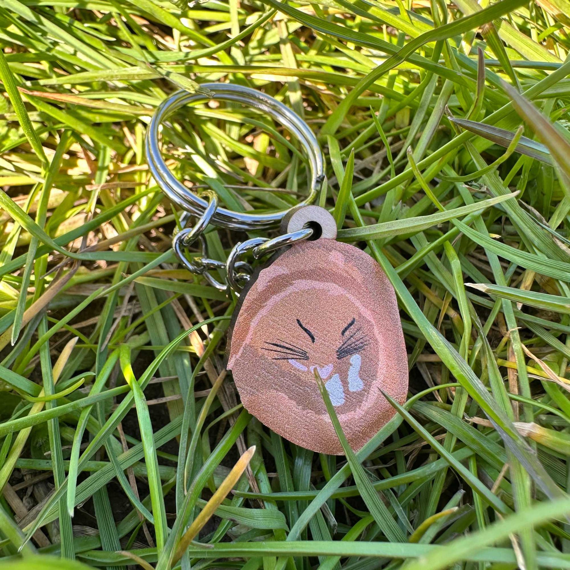 Dormouse Keychain  on grass