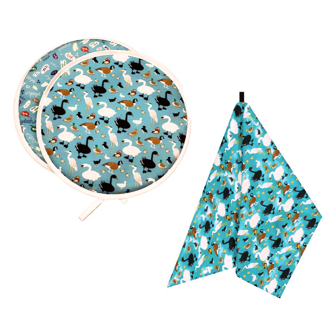 Aga Cover & Tea Towel Set: Ducks