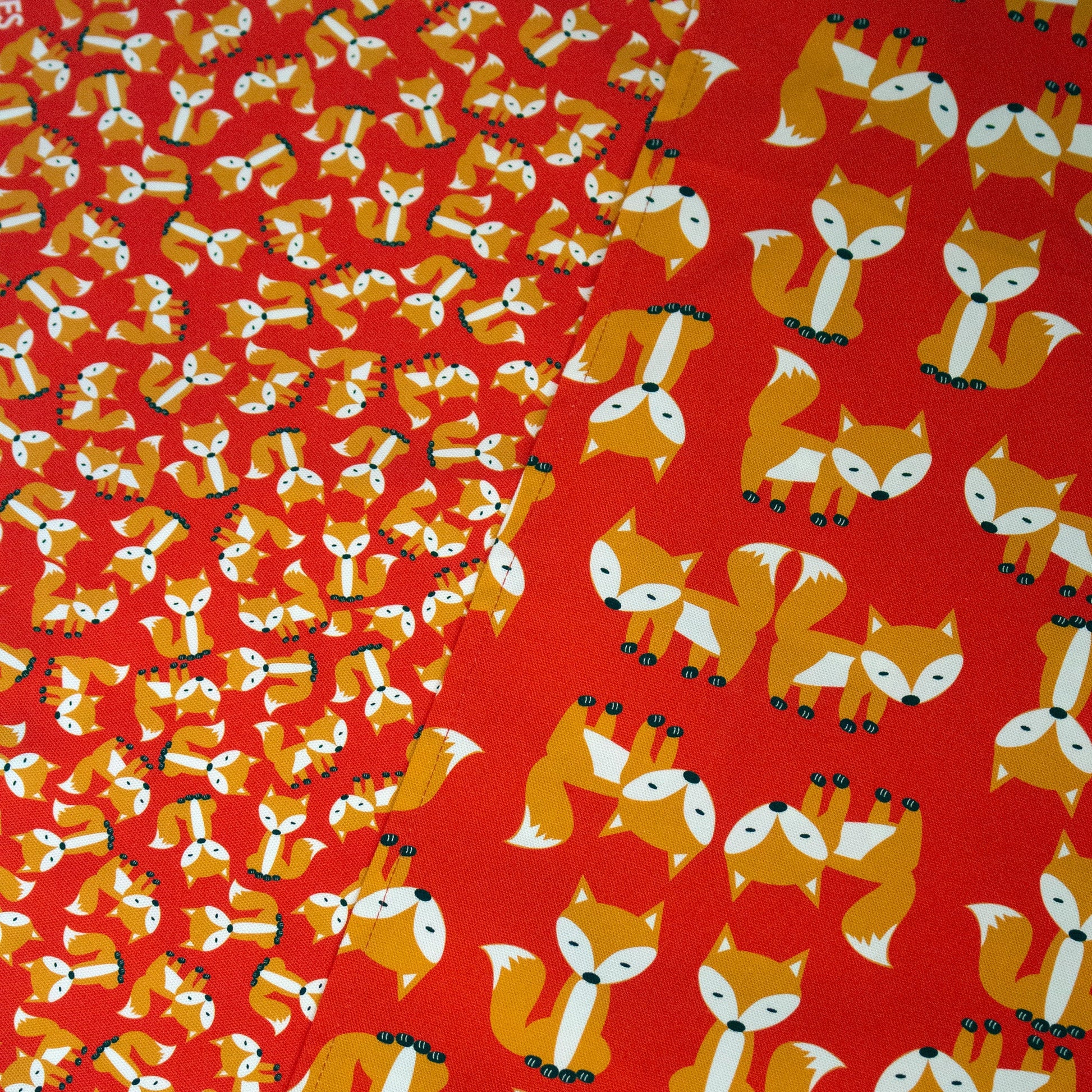 Red Fox tea towels. 2 designs of kitchen towel available.  organic cotton, designed and made in the UK 