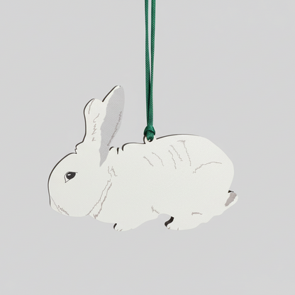 Rabbit Wooden Charm Hanging Decoration