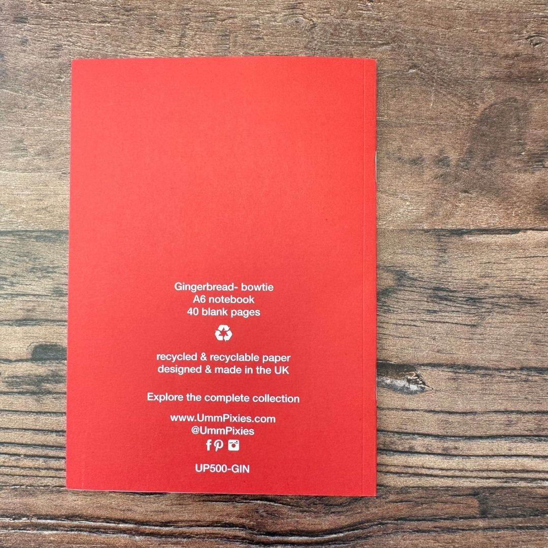 Gingerbread back cover of notebook