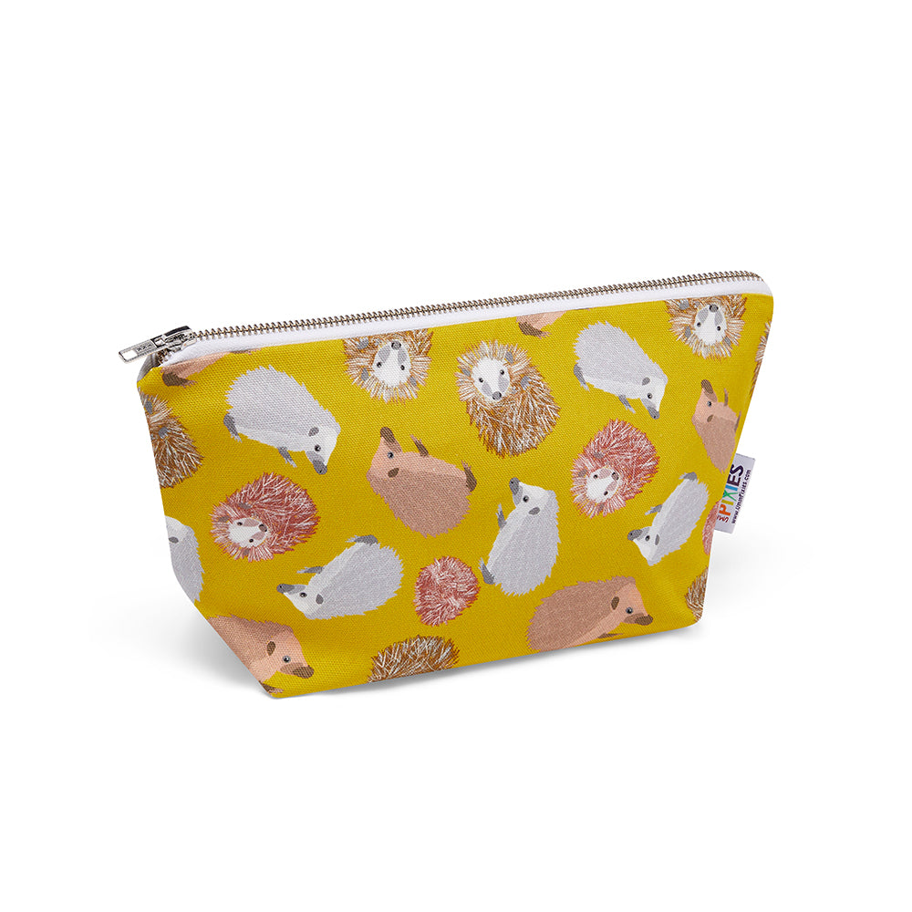 Sunny YellowHedgehogs Design really useful bag  shown with zip closed