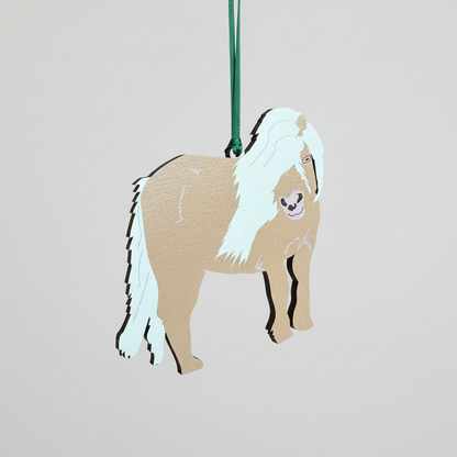 Wooden Shetland Pony Hanging Decoration