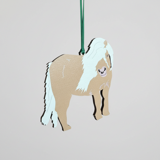 Wooden Shetland Pony Hanging Decoration