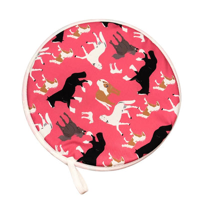 Horses & Ponies Pink Aga Cover | Chef's Pad