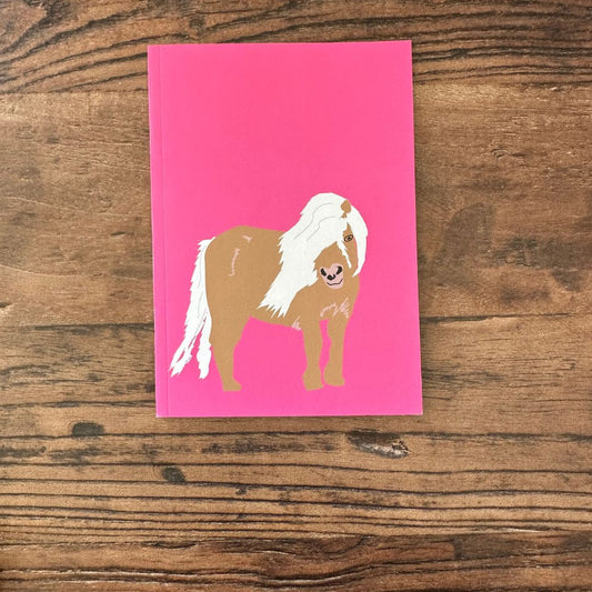 front cover of pink horses design pocket notebook 