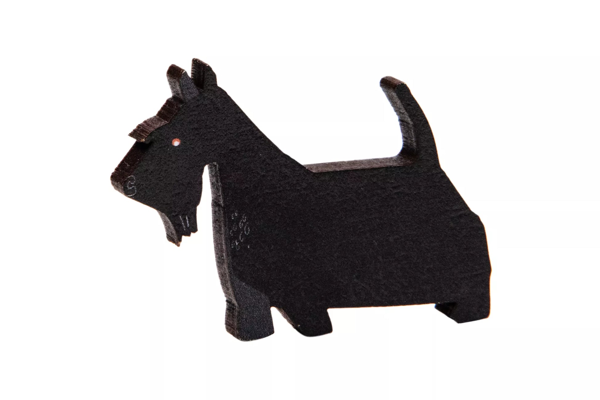 Scottish Terrier Wooden Pin Badge