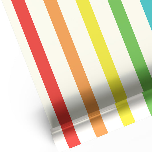 NEW: Bright, Colourful Wide Rainbow Stripe Wrapping Paper