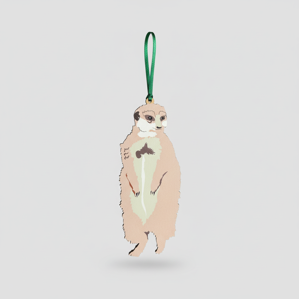 Wooden Meerkat Hanging decoration