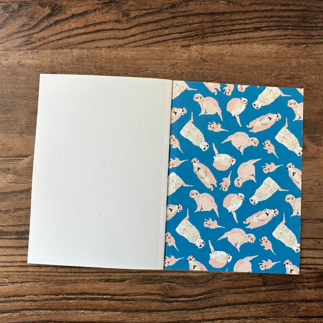 inside back cover of Meerkat design pocket notebook 