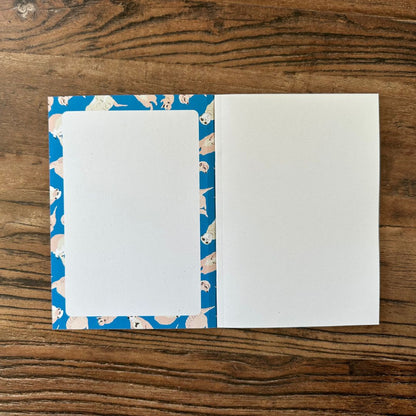inside front cover of Meerkat design pocket notebook 