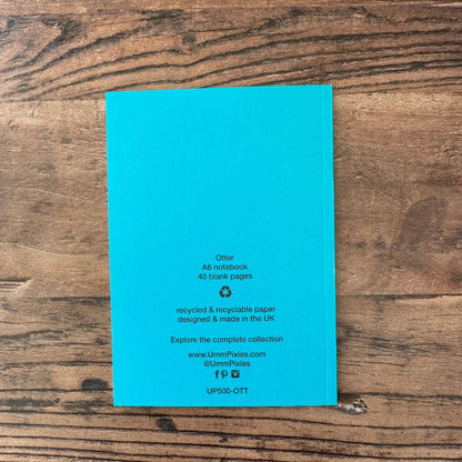 back cover of otter design pocket notebook 