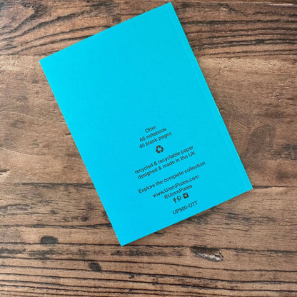 back cover of otter design pocket notebook 