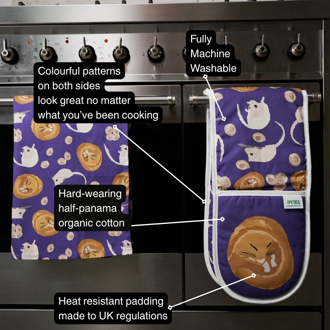 Dormouse Colourful Double Oven Gloves
