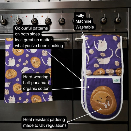 Dormouse Colourful Double Oven Gloves