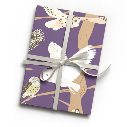 British Owls Wrapping Paper