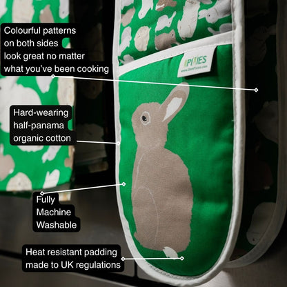 Rabbits Double Oven Gloves