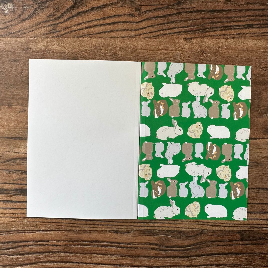 inside back cover of rabbit design pocket notebook 