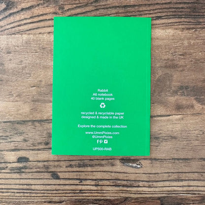 back cover of rabbit design pocket notebook 