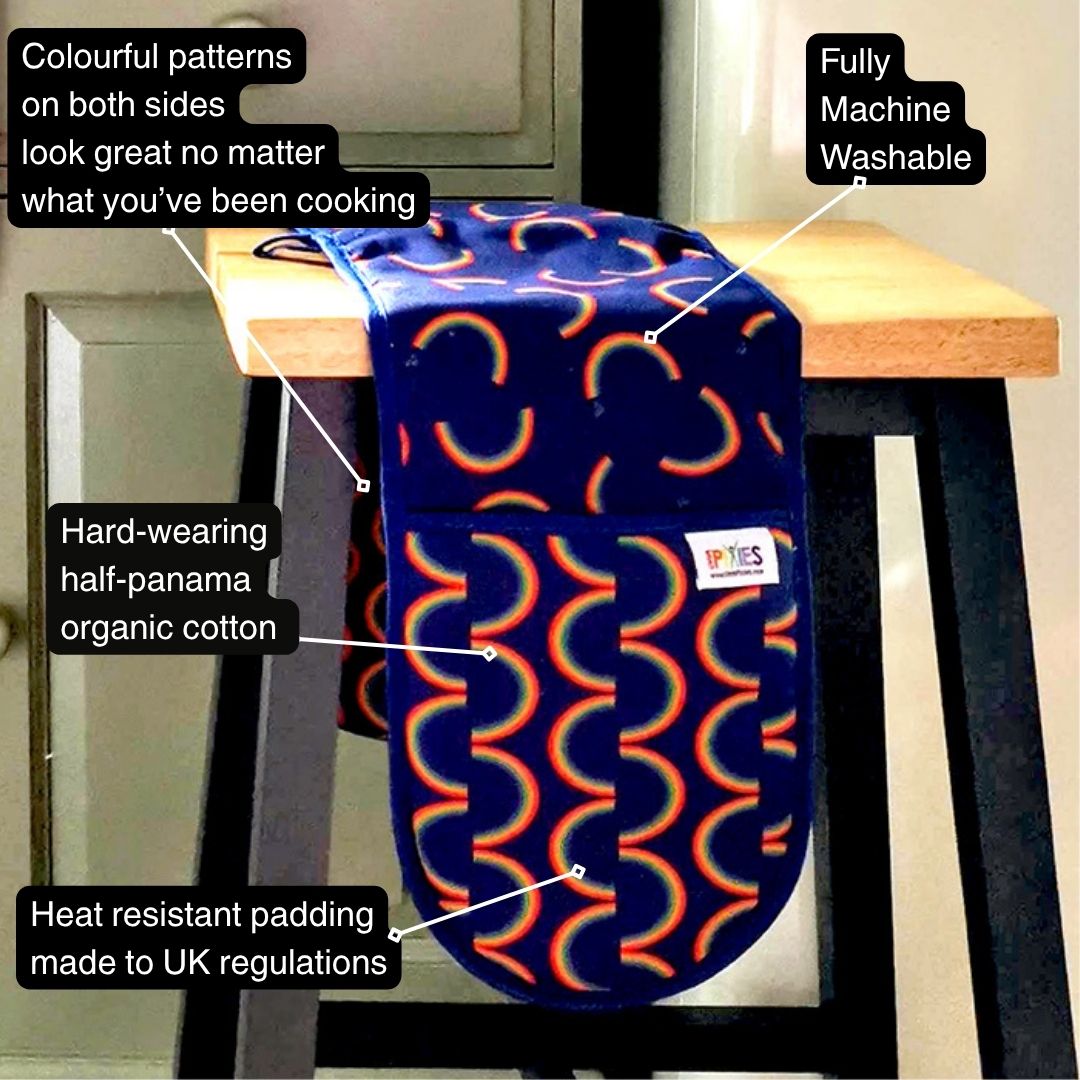 Rainbow Double Oven Gloves