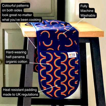 Rainbow Double Oven Gloves