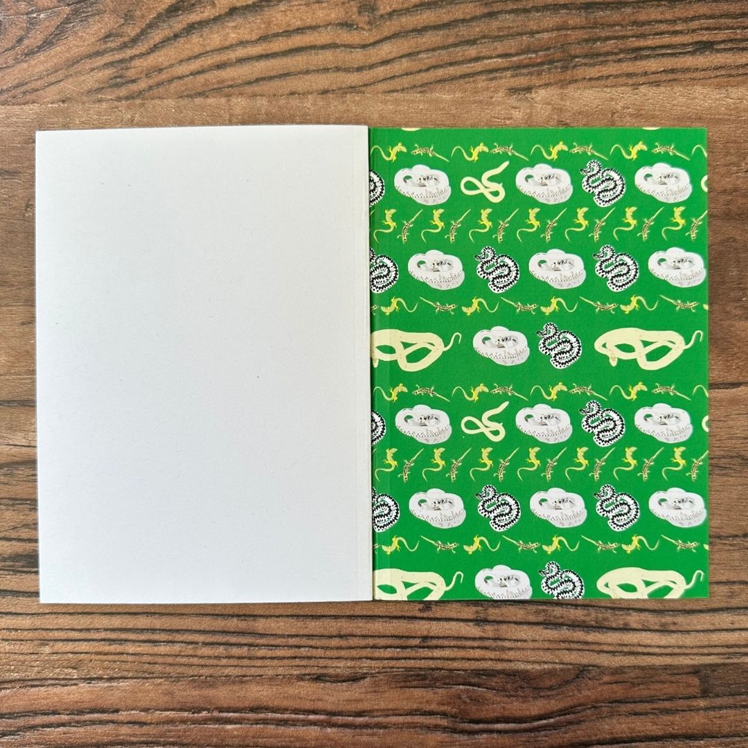 detail of the Inside back cover of British Reptiles pocket notebook