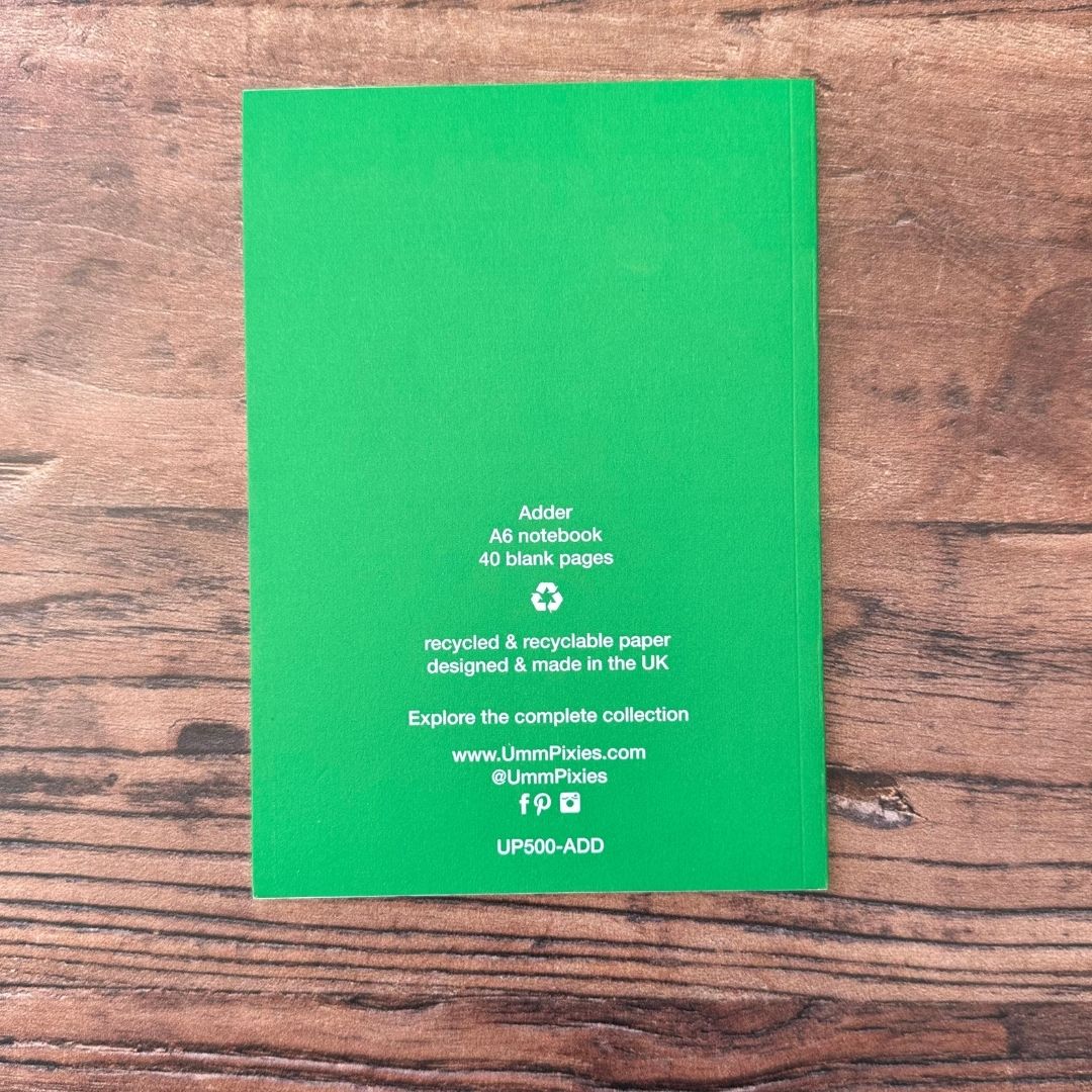 detail of the back cover of British Reptiles pocket notebook