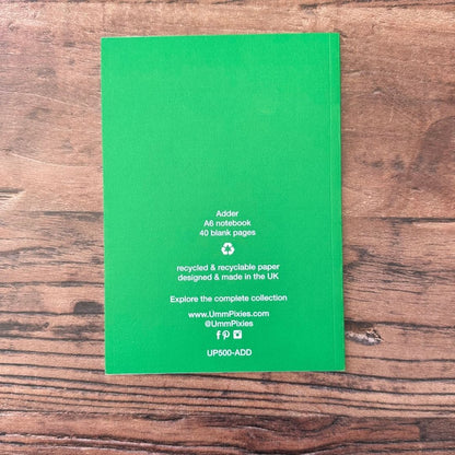 detail of the back cover of British Reptiles pocket notebook