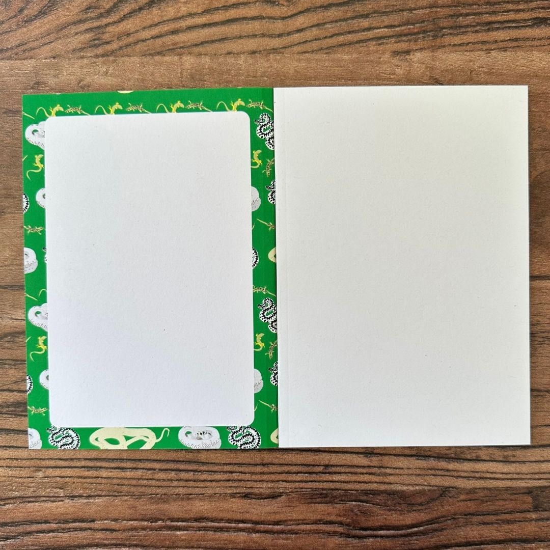 detail of the Inside front cover of British Reptiles pocket notebook