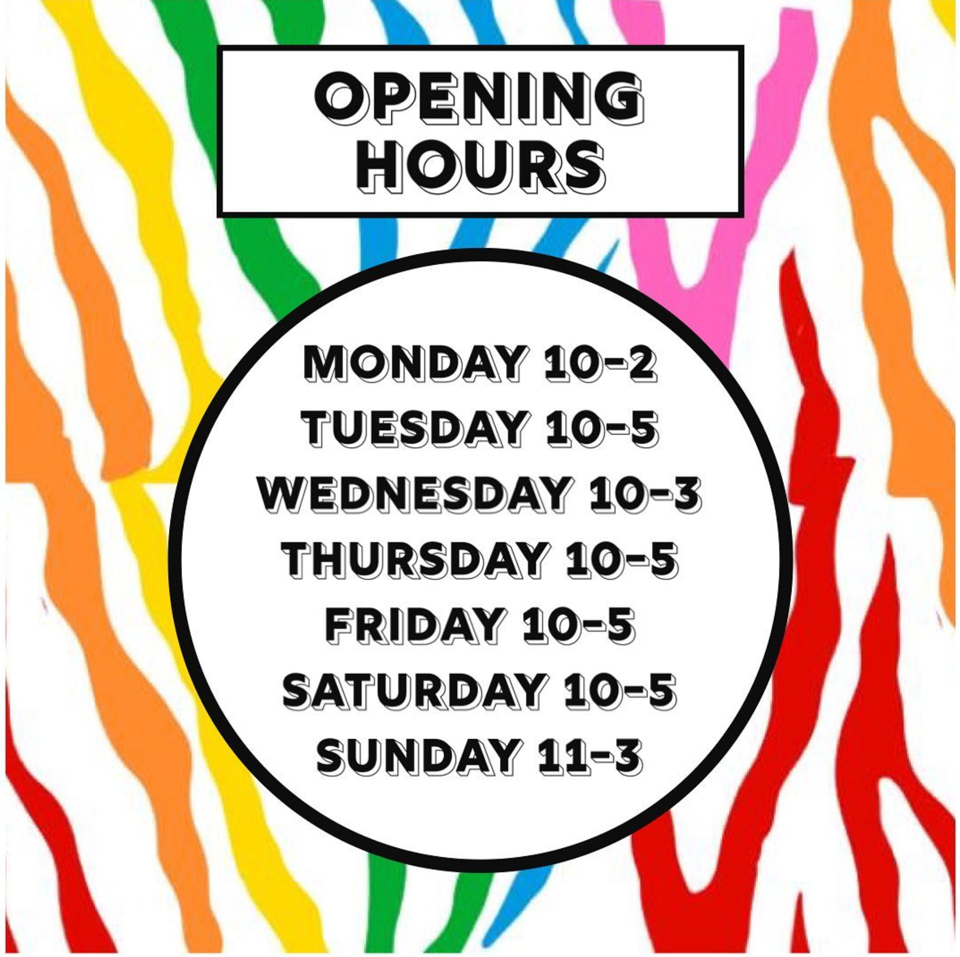 Rainbow Roar Farnham opening hours