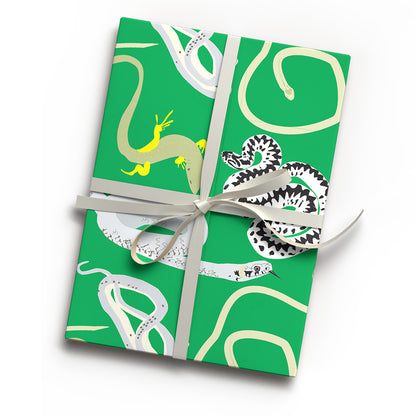 Snakes and Lizards, British Reptiles Wrapping Paper