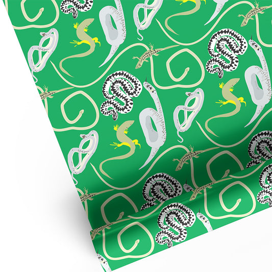 Snakes and Lizards, British Reptiles Wrapping Paper